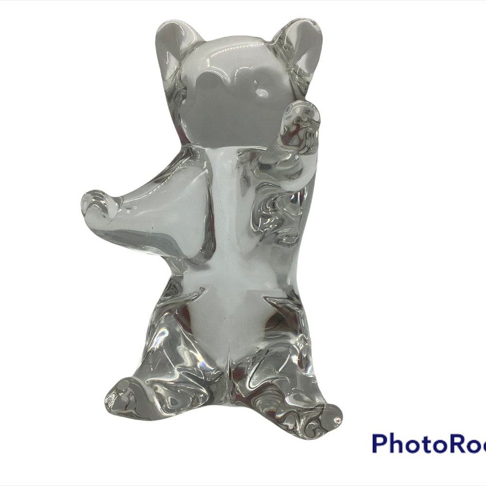 Heavy Art Glass 6 Inch Bear Figurine/Paperweight